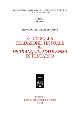 9788822255648-Studi sulla tradizione testuale del «De tranquillitate animi» di Plutarco.